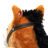 Calut balansoar din plus, Baby Mix, Cu efecte de miscare a gurii si a cozii, Cu melodie de cowboy si efect de galop, Maro Deschis