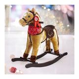 Calut balansoar din plus, Free2Play, Cu esarfa si manere, Cu sunete specifice si de galop, 74x30x64 cm, Brown