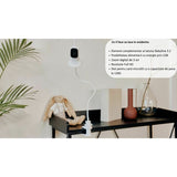 Camera aditionala, Lionelo, Babyline 3.2, Full HD, Zoom digital 3x, Cu mod de noapte, Stocare micro SD de pana la 128 GB, Cablu de 2,6 m, Alb