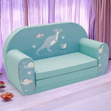 Canapea extensibila, New Baby, Din spuma, Husa din bumbac certificat Oeko-Tex Standard 100, 42x78x35, 9 luni-5 ani, Dinosaur