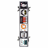 Carticica senzoriala, Bocioland, Cu 12 imagini contrastante, Fosneste cand este atinsa, Cu panglici pentru atasare la patut, 15x80,5 cm, 0 luni+, Rabbit