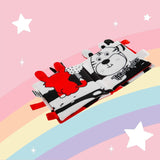 Carticica senzoriala, Bocioland, Cu 8 pagini in culori contrastante, Fosneste cand este atinsa, Din material moale, 0 luni+, Horse