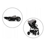 Carucior sport, Lionelo, Zoey, De la nastere, Cu accesorii, Cadru din aluminiu, 0- 15 kg, Conform cu standardul european de securitate EN1888-1, Gri