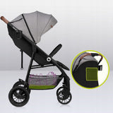 Carucior sport, Lionelo, Zoey, De la nastere, Cu accesorii, Cadru din aluminiu, 0- 15 kg, Conform cu standardul european de securitate EN1888-1, Gri