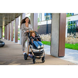 Carucior 2 in 1, Lionelo, Amber, Cadru aluminiu, Cu landou intarit si salteluta moale, Reversibil, Maner ajustabil, Huse pentru picioare, ploaie, Plasa de tantari, Geanta parinti, Pana la 22 kg, EN1888-1, EN1888-2, EN1466, Bej