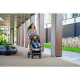 Carucior 2 in 1, Lionelo, Amber, Cadru aluminiu, Cu landou intarit si salteluta moale, Reversibil, Maner ajustabil, Huse pentru picioare, ploaie, Plasa de tantari, Geanta parinti, Pana la 22 kg, EN1888-1, EN1888-2, EN1466, Bej