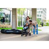 Carucior 2 in 1, Lionelo, Amber, Cadru aluminiu, Cu landou intarit si salteluta moale, Reversibil, Maner ajustabil, Huse pentru picioare, ploaie, Plasa de tantari, Geanta parinti, Pana la 22 kg, EN1888-1, EN1888-2, EN1466, Bej