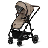 Carucior 2 in 1, Lionelo, Amber, Cadru aluminiu, Cu landou intarit si salteluta moale, Reversibil, Maner ajustabil, Huse pentru picioare, ploaie, Plasa de tantari, Geanta parinti, Pana la 22 kg, EN1888-1, EN1888-2, EN1466, Bej