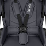 Carucior 2 in 1, Lionelo, Layla, Pana la 22 kg, Cadru aluminiu, Cu landou intarit si salteluta din spuma AirDots, Reversibil, Cu ventilatie 3D, Cu accesorii, EN1888-1, EN1888-2, EN1466, Gri