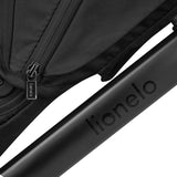 Carucior 2 in 1, Lionelo, Layla, Pana la 22 kg, Cadru aluminiu, Cu landou intarit si salteluta din spuma AirDots, Reversibil, Cu ventilatie 3D, Cu accesorii, EN1888-1, EN1888-2, EN1466, Negru