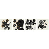 Carucior 2 in 1, Lionelo, Layla, Pana la 22 kg, Cadru aluminiu, Cu landou intarit si salteluta din spuma AirDots, Reversibil, Cu ventilatie 3D, Cu accesorii, EN1888-1, EN1888-2, EN1466, Negru