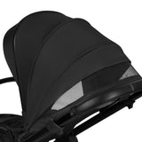 Carucior 2 in 1, Lionelo, Layla, Pana la 22 kg, Cadru aluminiu, Cu landou intarit si salteluta din spuma AirDots, Reversibil, Cu ventilatie 3D, Cu accesorii, EN1888-1, EN1888-2, EN1466, Negru