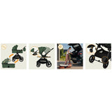 Carucior 2 in 1, Lionelo, Layla, Pana la 22 kg, Cadru aluminiu, Cu landou intarit si salteluta din spuma AirDots, Reversibil, Cu ventilatie 3D, Cu accesorii, EN1888-1, EN1888-2, EN1466, Verde