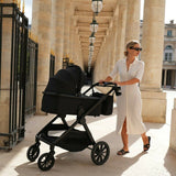 Carucior 2 in 1, Lionelo, Layla, Pana la 22 kg, Cadru aluminiu, Cu landou intarit si salteluta din spuma AirDots, Reversibil, Cu ventilatie 3D, Cu accesorii, EN1888-1, EN1888-2, EN1466, Verde