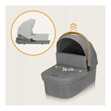 Carucior 2 in 1, Lionelo, Meril, Cu landou si scaun cu dimensiune XL, Reversibil, Cu sistem de ventilatie 3D, Cu accesorii, Pana la 22 kg, Conform cu EN1888-1 EN1888-2, EN1466, Gri