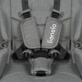 Carucior 2 in 1, Lionelo, Meril, Cu landou si scaun cu dimensiune XL, Reversibil, Cu sistem de ventilatie 3D, Cu accesorii, Pana la 22 kg, Conform cu EN1888-1 EN1888-2, EN1466, Gri