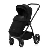 Carucior 2 in 1, Lionelo, Meril, Cu landou si scaun cu dimensiune XL, Reversibil, Cu sistem de ventilatie 3D, Cu accesorii, Pana la 22 kg, Conform cu EN1888-1 EN1888-2, EN1466, Negru