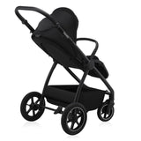 Carucior 2 in 1, Lionelo, Meril, Cu landou si scaun cu dimensiune XL, Reversibil, Cu sistem de ventilatie 3D, Cu accesorii, Pana la 22 kg, Conform cu EN1888-1 EN1888-2, EN1466, Negru