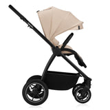 Carucior 2 in 1, Lionelo, Meril, Cu landou si scaun cu dimensiune XL, Reversibil, Cu sistem de ventilatie 3D, Cu accesorii, Pana la 22 kg, De la nastere, Conform cu EN1888-1 EN1888-2, EN1466, Bej