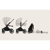 Carucior 2 in 1, Lionelo, Mika Plus, Cadru din aluminiu, Cu landou intarit si salteluta moale, Reversibil, Cu sistem de ventilatie 3D, Cu accesorii, Pana la 22 kg, Conform cu EN1888-1 EN1888-2, EN1466, Bej