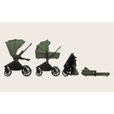 Carucior 2 in 1, Lionelo, Mika Plus, Cadru din aluminiu, Cu landou intarit si salteluta moale, Reversibil, Cu sistem de ventilatie 3D, Cu accesorii, Pana la 22 kg, Conform cu EN1888-1 EN1888-2, EN1466, Verde