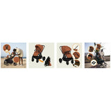 Carucior 2 in 1, Lionelo, Mika Plus, Cadru din aluminiu, Cu landou intarit si salteluta moale, Reversibil, Cu sistem de ventilatie 3D, Cu accesorii, Pana la 22 kg, Conform cu EN1888-1 EN1888-2, EN1466, Maro