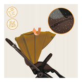 Carucior 2 in 1, Lionelo, Mika Plus, Cadru din aluminiu, Cu landou intarit si salteluta moale, Reversibil, Cu sistem de ventilatie 3D, Cu accesorii, Pana la 22 kg, Conform cu EN1888-1 EN1888-2, EN1466, Mocha Mousse