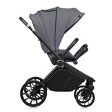 Carucior 2 in 1, Lionelo, Mika Plus, Cadru din aluminiu, Cu landou intarit si salteluta moale, Reversibil, Cu sistem de ventilatie 3D, Cu accesorii, Pana la 22 kg, Conform cu EN1888-1 EN1888-2, EN1466, Gri