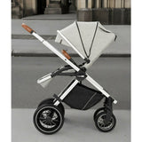 Carucior 3 in 1, FreeON, Joy, Reversibil, Cu cadru din aluminiu, Scoica auto, Husa picioare, Geanta mamici si accesorii, Conform cu standardele europene EN1888-1:2018+A1:2022, Gri