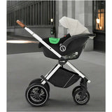 Carucior 3 in 1, FreeON, Joy, Reversibil, Cu cadru din aluminiu, Scoica auto, Husa picioare, Geanta mamici si accesorii, Conform cu standardele europene EN1888-1:2018+A1:2022, Gri