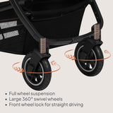 Carucior 3 in 1, Lionelo, Amber, Landou intarit, Scoica auto testata ADAC, Reversibil, Cu accesorii, Geanta parinti, Pana la 22 kg, Bej