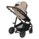 Carucior 3 in 1, Lionelo, Amber, Landou intarit, Scoica auto testata ADAC, Reversibil, Cu accesorii, Geanta parinti, Pana la 22 kg, Bej