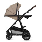 Carucior 3 in 1, Lionelo, Amber, Landou intarit, Scoica auto testata ADAC, Reversibil, Cu accesorii, Geanta parinti, Pana la 22 kg, Bej