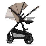 Carucior 3 in 1, Lionelo, Amber, Landou intarit, Scoica auto testata ADAC, Reversibil, Cu accesorii, Geanta parinti, Pana la 22 kg, Bej