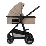 Carucior 3 in 1, Lionelo, Amber, Landou intarit, Scoica auto testata ADAC, Reversibil, Cu accesorii, Geanta parinti, Pana la 22 kg, Bej