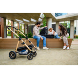 Carucior 3 in 1, Lionelo, Amber, Landou intarit, Scoica auto testata ADAC, Reversibil, Cu accesorii, Geanta parinti, Pana la 22 kg, Bej