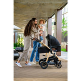 Carucior 3 in 1, Lionelo, Amber, Landou intarit, Scoica auto testata ADAC, Reversibil, Cu accesorii, Geanta parinti, Pana la 22 kg, Bej