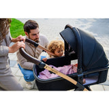 Carucior 3 in 1, Lionelo, Amber, Landou intarit, Scoica auto testata ADAC, Reversibil, Cu accesorii, Geanta parinti, Pana la 22 kg, Bej