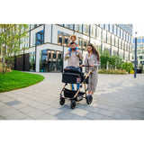 Carucior 3 in 1, Lionelo, Amber, Landou intarit, Scoica auto testata ADAC, Reversibil, Cu accesorii, Geanta parinti, Pana la 22 kg, Bej