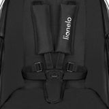 Carucior 3 in 1, Lionelo, Amber, Cadru aluminiu, Cu landou intarit si salteluta moale, Cu scoica auto testata ADAC, Reversibil, Cu accesorii, Geanta parinti, Pana la 22 kg, Negru silver