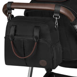 Carucior 3 in 1, Lionelo, Amber, Cadru aluminiu, Cu landou intarit si salteluta moale, Cu scoica auto testata ADAC, Reversibil, Cu accesorii, Geanta parinti, Pana la 22 kg, Negru silver