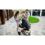 Carucior 3 in 1, Lionelo, Amber, Cadru aluminiu, Cu landou intarit si salteluta moale, Cu scoica auto testata ADAC, Reversibil, Cu accesorii, Geanta parinti, Pana la 22 kg, Negru silver