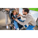 Carucior 3 in 1, Lionelo, Amber, Cadru aluminiu, Cu landou intarit si salteluta moale, Cu scoica auto testata ADAC, Reversibil, Cu accesorii, Geanta parinti, Pana la 22 kg, Negru silver