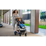 Carucior 3 in 1, Lionelo, Amber, Cadru aluminiu, Cu landou intarit si salteluta moale, Cu scoica auto testata ADAC, Reversibil, Cu accesorii, Geanta parinti, Pana la 22 kg, Negru silver