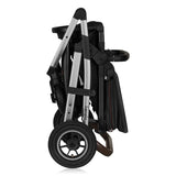 Carucior 3 in 1, Lionelo, Amber, Cadru aluminiu, Cu landou intarit si salteluta moale, Cu scoica auto testata ADAC, Reversibil, Cu accesorii, Geanta parinti, Pana la 22 kg, Negru silver