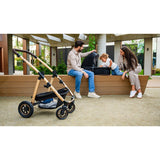 Carucior 3 in 1, Lionelo, Amber, Cadru aluminiu, Cu landou intarit si salteluta moale, Cu scoica auto testata ADAC, Reversibil, Cu accesorii, Geanta parinti, Pana la 22 kg, Negru silver