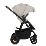 Carucior 3 in 1, Lionelo, Amber Plus, Cadru aluminiu, Cu landou intarit si salteluta moale, Cu scoica auto testata ADAC, Reversibil, Maner ajustabil, Cu accesorii, Cu ventilatie panoramica 3D, Pana la 22 kg, EN1888-1, EN1888-2, EN1466, ECE R129, Bej