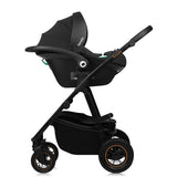 Carucior 3 in 1, Lionelo, Amber Plus, Cadru aluminiu, Cu landou intarit si salteluta moale, Cu scoica auto testata ADAC, Reversibil, Maner ajustabil, Cu accesorii, Cu ventilatie panoramica 3D, Pana la 22 kg, EN1888-1, EN1888-2, EN1466, ECE R129, Verde