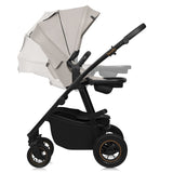 Carucior 3 in 1, Lionelo, Amber Plus, Cadru aluminiu, Cu landou intarit si salteluta moale, Cu scoica auto testata ADAC, Reversibil, Maner ajustabil, Cu accesorii, Cu ventilatie panoramica 3D, Pana la 22 kg, EN1888-1, EN1888-2, EN1466, ECE R129, Bej