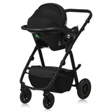 Carucior 3 in 1, Lionelo, Amber Plus, Cadru aluminiu, Cu landou intarit si salteluta moale, Cu scoica auto testata ADAC, Reversibil, Maner ajustabil, Cu accesorii, Cu ventilatie panoramica 3D, Pana la 22 kg, EN1888-1, EN1888-2, EN1466, ECE R129, Bej